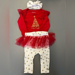 Infant baby girl size 3-6 months Christmas outfit